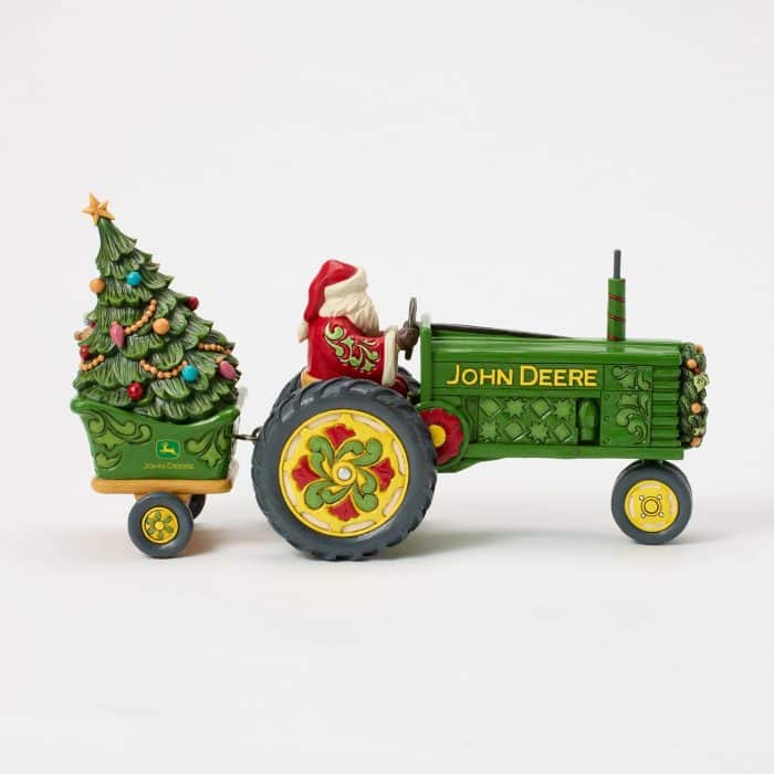 Santa on Tractor Figurine by Jim Shore Side