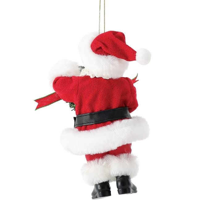 Santa with 2026 Wreath Possible Dreams Ornament Back