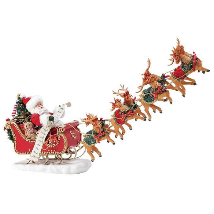 Snowy Sleighride Possible Dreams Santa Figurine