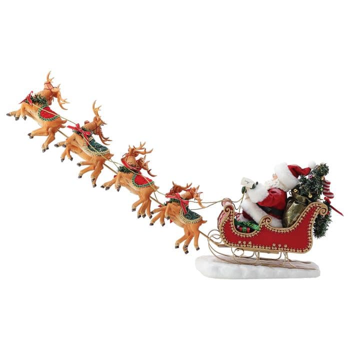 Snowy Sleighride Possible Dreams Santa Figurine Back