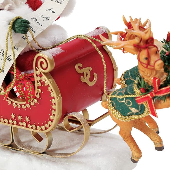 Snowy Sleighride Possible Dreams Santa Figurine Close Up Sleigh