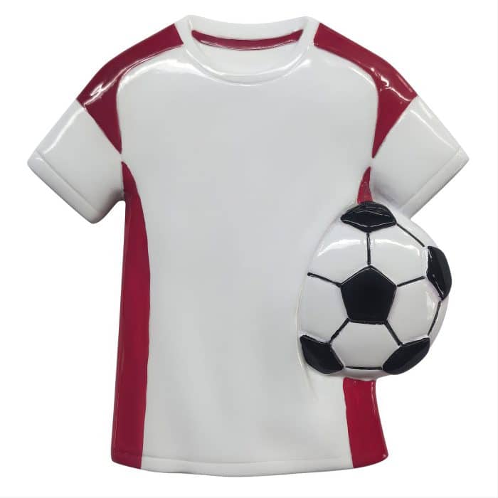 Soccer Jersey Ornaments Personalize Red