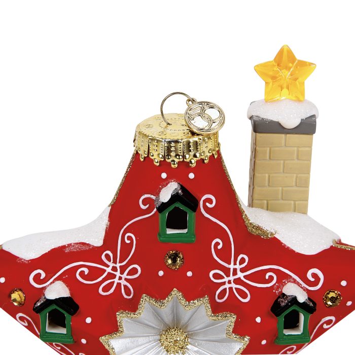 Sparkle Star House North Pole Village D56 Close Up