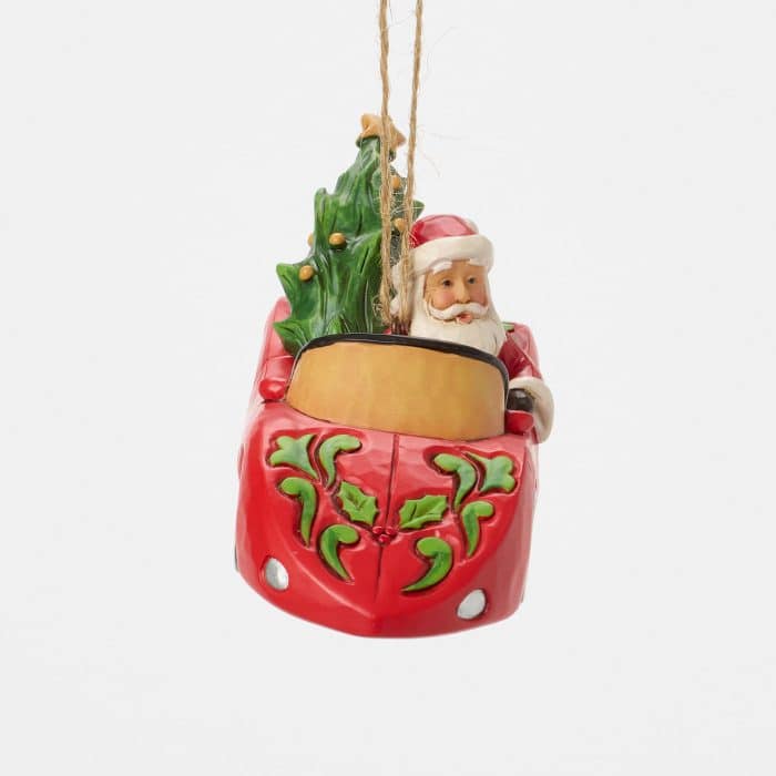 Sports Car Santa Ornament by Jim Shore Front