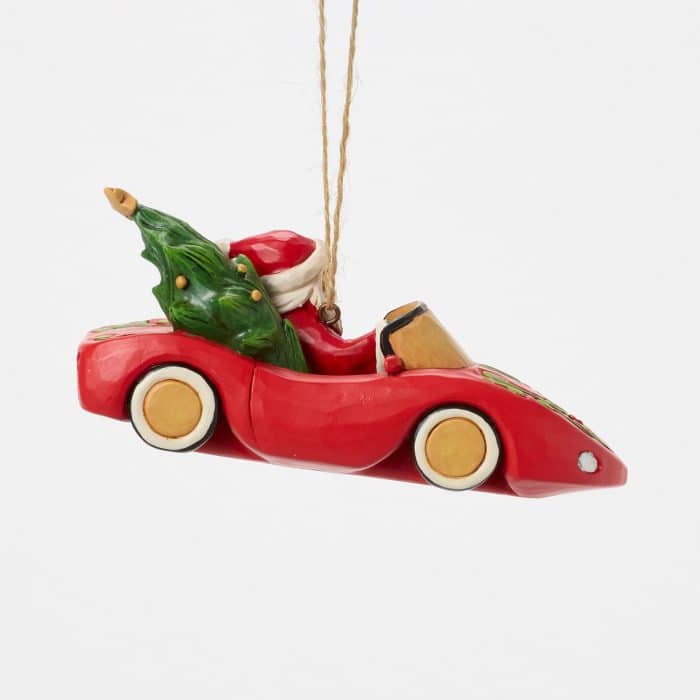 Sports Car Santa Ornament by Jim Shore Side Two