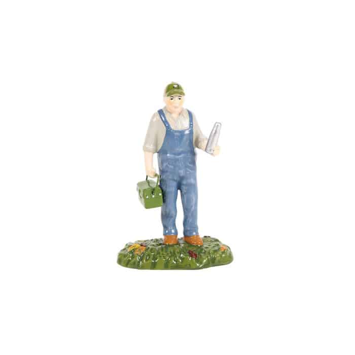Still Running Halloween Village D56 Farmer