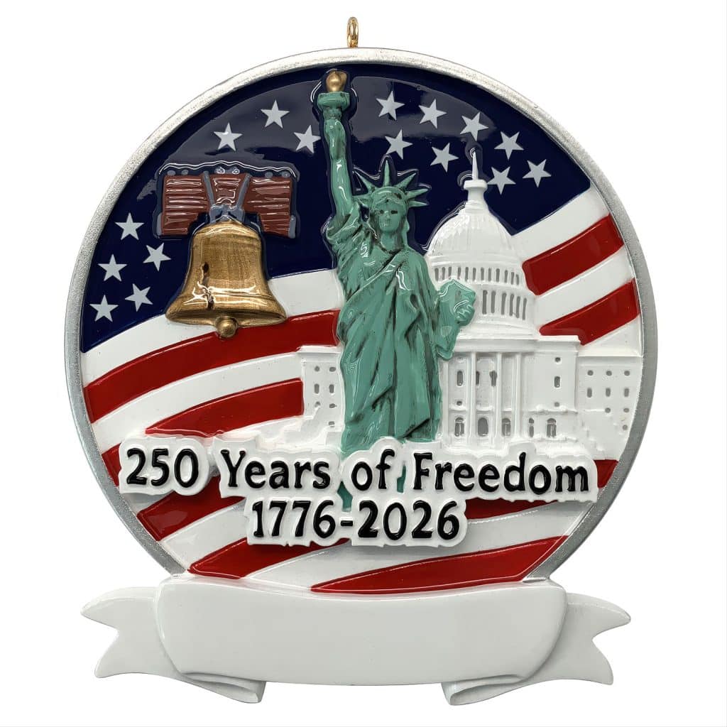 Usa 250 Anniversary Ornament Personalize