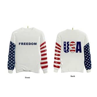 USA Freedom Sweater Ornament Personalize