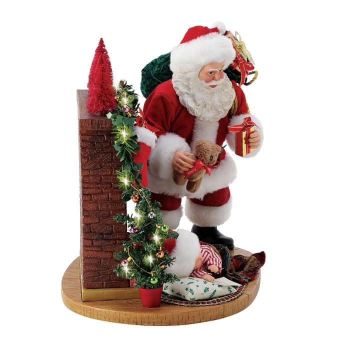 Visions of Sugar Plums Possible Dreams Santa Figurine Side