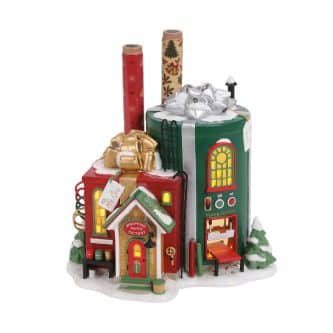 Wrapping Paper Factory North Pole Village D56