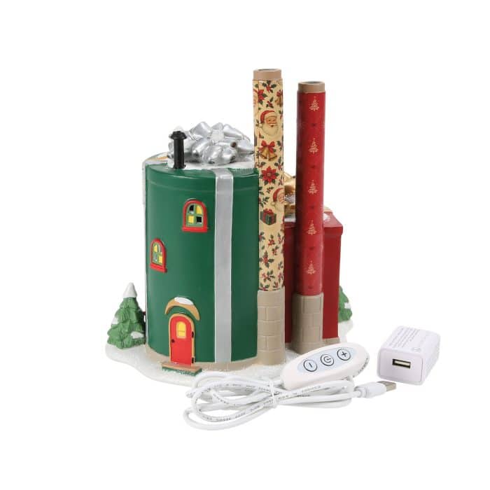 Wrapping Paper Factory North Pole Village D56 Back Cords