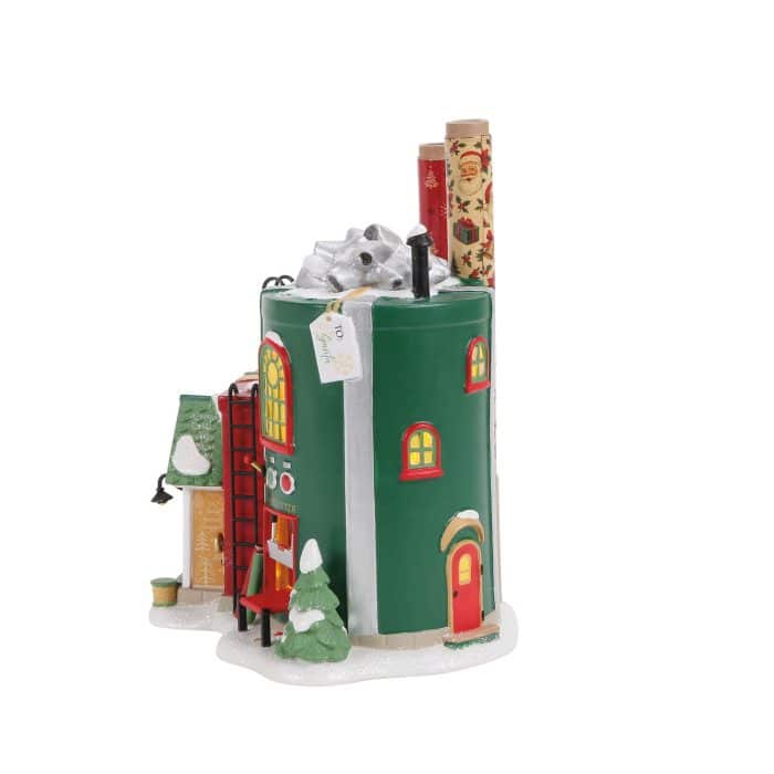 Wrapping Paper Factory North Pole Village D56 Side