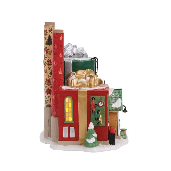 Wrapping Paper Factory North Pole Village D56 Side Two