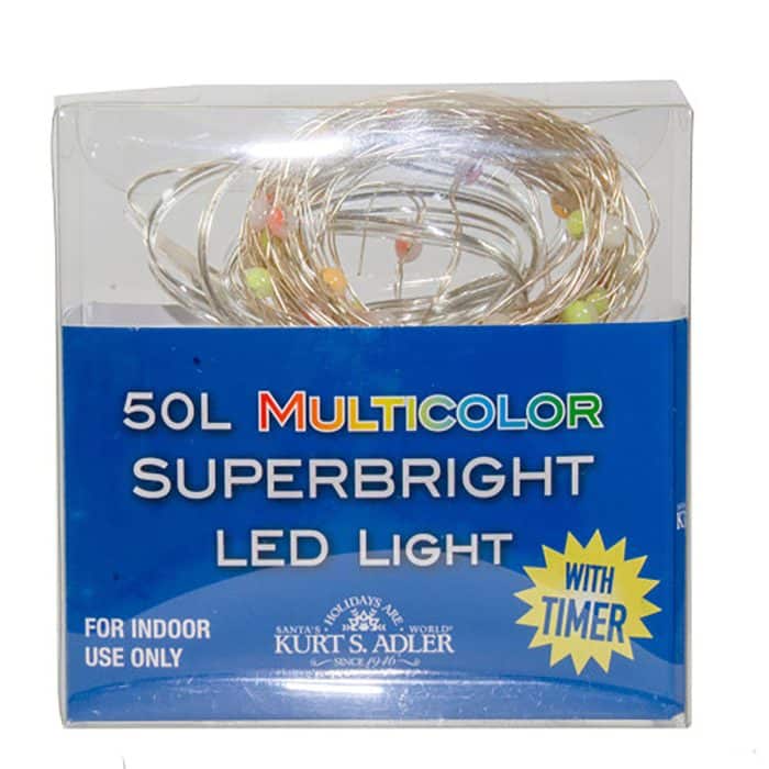 50 Led Lights Multicolor Battery Operated Box