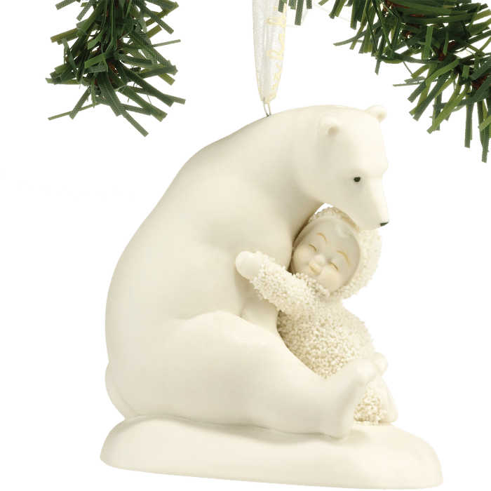 Big Bear Hug Snowbabies Ornament Glam