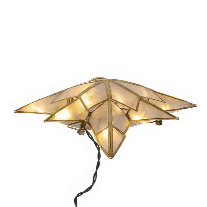 Capiz Star Eight Point Lit Tree Topper Top
