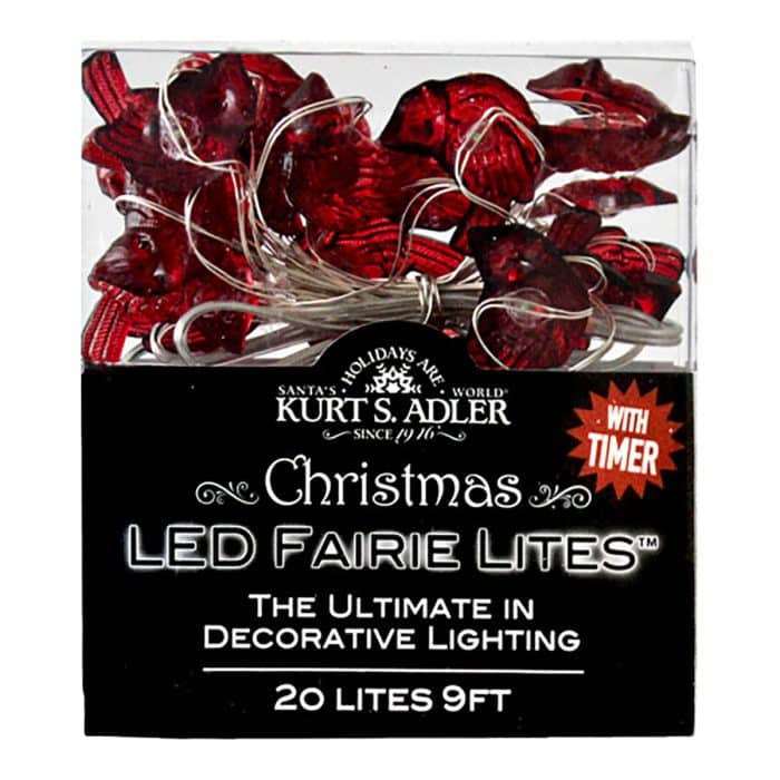 Christmas Icon Fairy Light Set Four Styles Cardinal