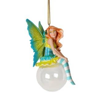 Clover Bubble Riding Fairy Ornament