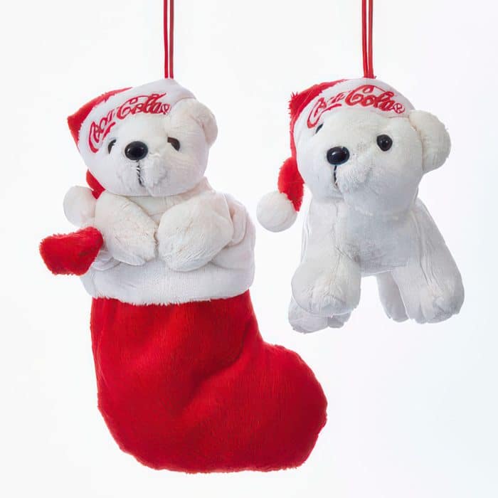 Coca cola® Plush Bear Stocking Ornament