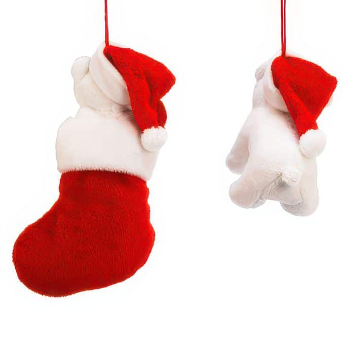 Coca cola® Plush Bear Stocking Ornament Back
