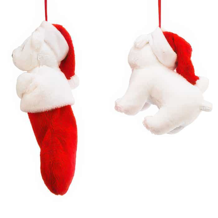 Coca cola® Plush Bear Stocking Ornament Side
