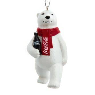 Coca cola® Polar Bear with Bottle Ornaments