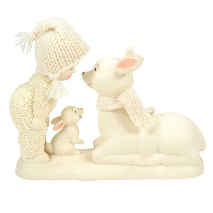 Deer Friends Snowbabies Figurine Back