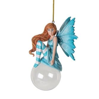 Delphine Bubble Riding Fairy Ornament