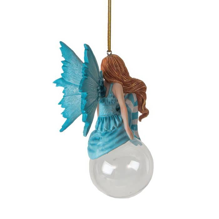 Delphine Bubble Riding Fairy Ornament Back