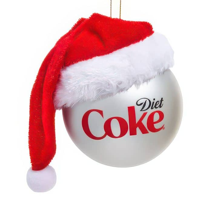 Diet Coca cola® Ball with Hat Ornaments