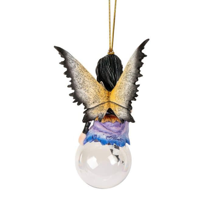 Evangeline Bubble Riding Fairy Ornament Back