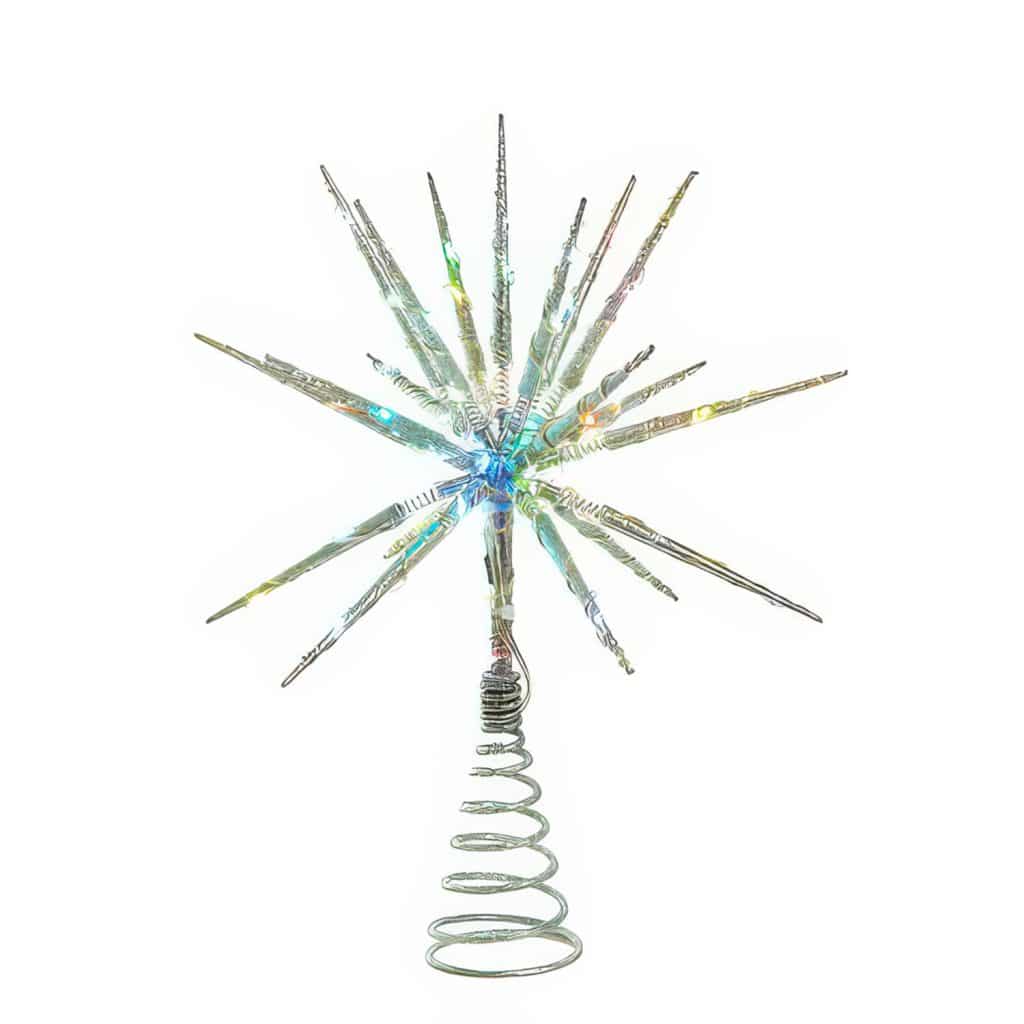 Glitter Starburst Lit Tree Topper