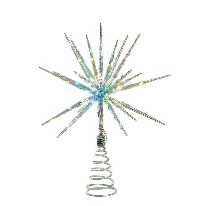Glitter Starburst Lit Tree Topper