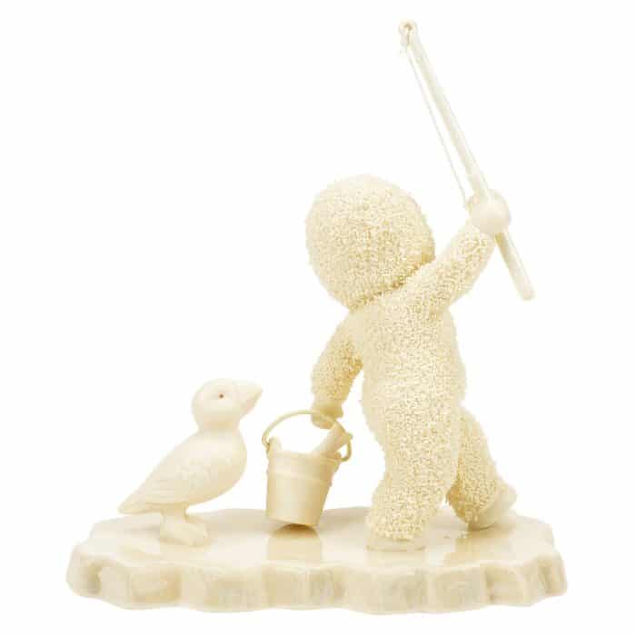 Gone Fishin Snowbabies Figurine Back