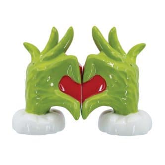 Grinch Heart Hands Salt & Pepper Shakers