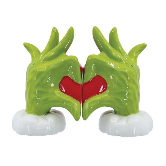 Grinch Heart Hands Salt  Pepper Shakers