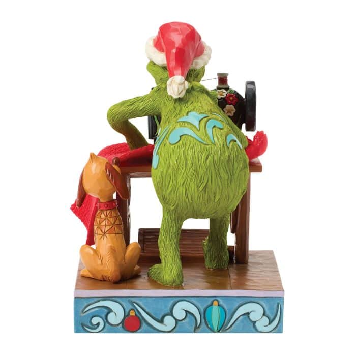 Grinch Sewing Santa Suit by Jim Shore Back