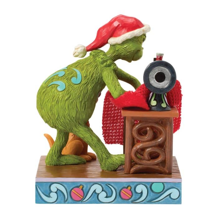Grinch Sewing Santa Suit by Jim Shore Side Two
