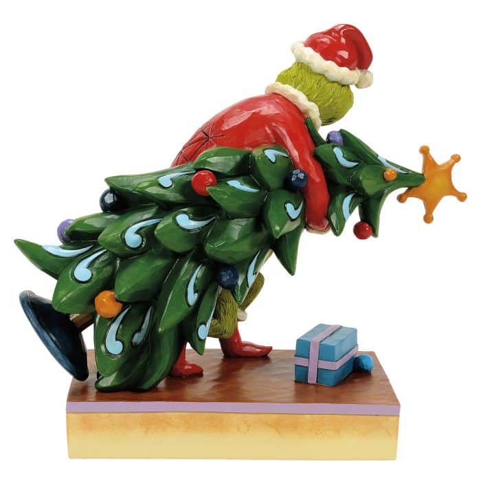 Grinch Stealing Christmas Tree by Jim Shore Back