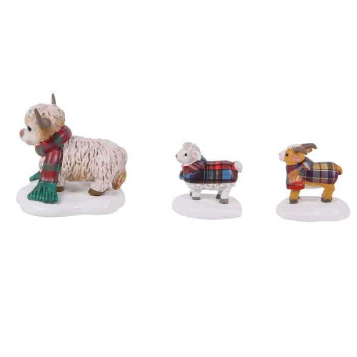 Highland Animal Set Village D56 Side