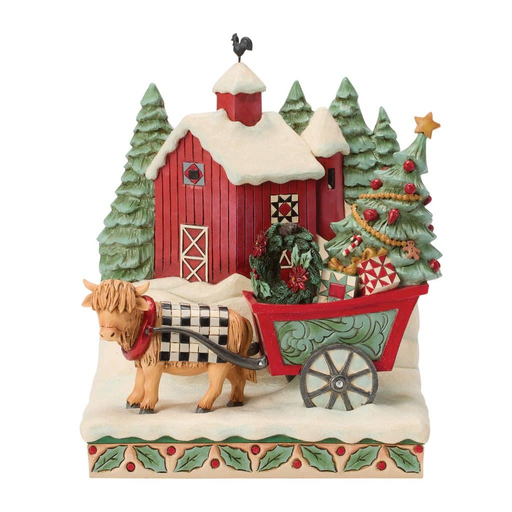 Highland Glen Barn Scene by Jim Shore