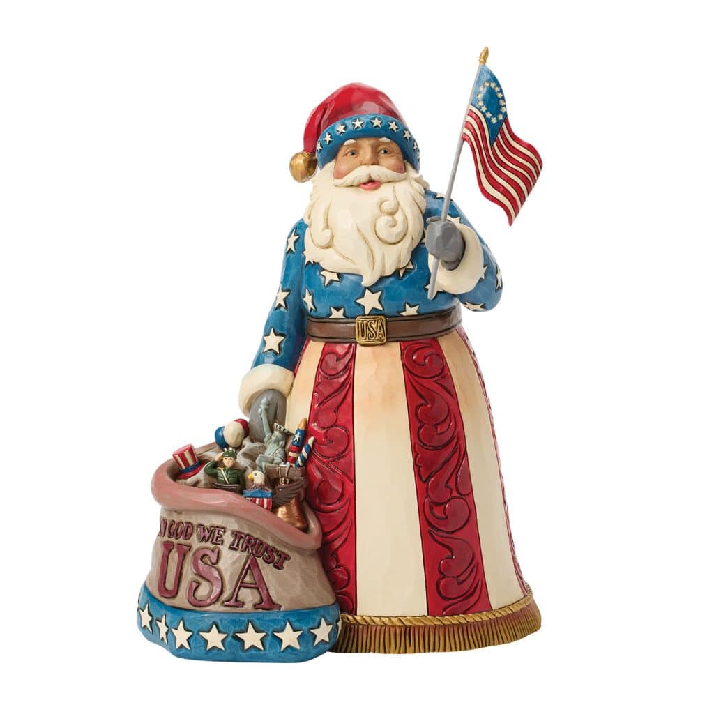 Patriotic Santa with Flag by Jim Shore