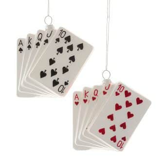 Playing Cards Spades Or Hearts Ornaments
