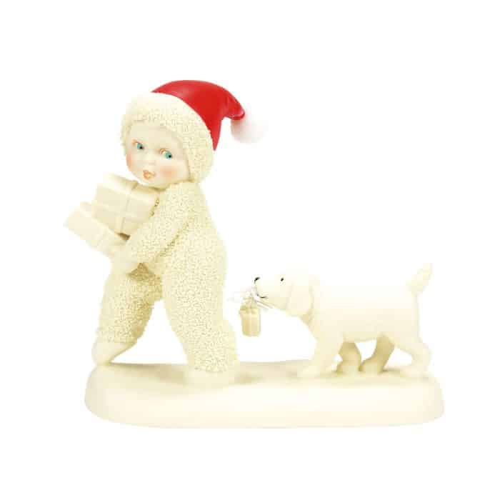 Puppy Parcels Snowbabies Figurine Front
