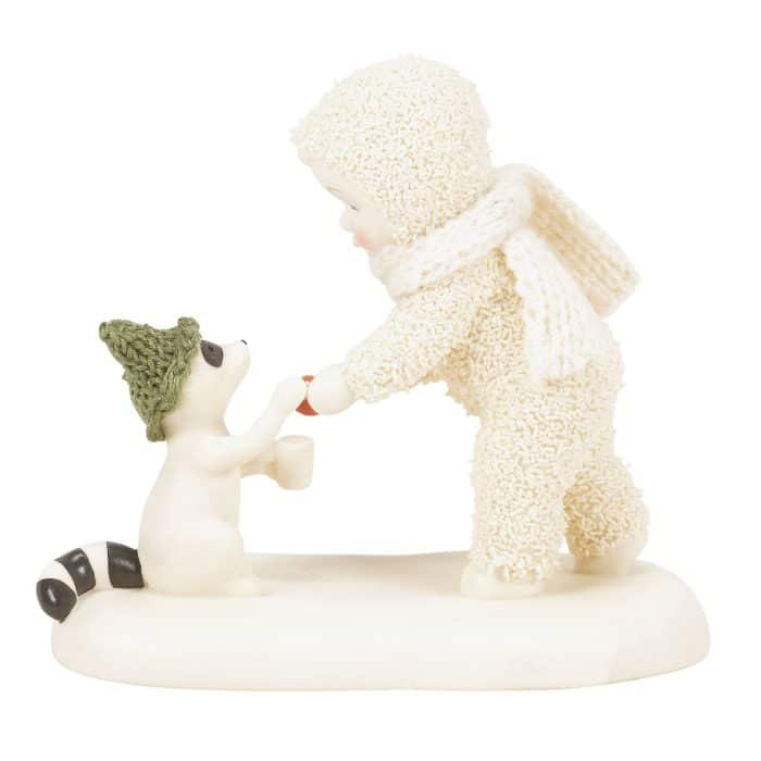 Raccoon Treat Snowbabies Figurine Back