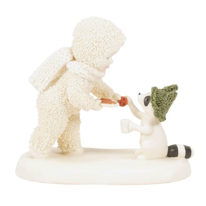 Raccoon Treat Snowbabies Figurine Front