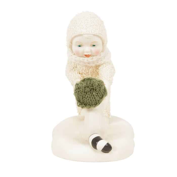 Raccoon Treat Snowbabies Figurine Side