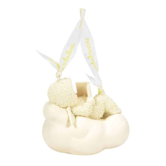 Reading in the Clouds Snowbabies Ornament Back