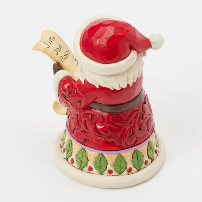 Santa with List Mini Figurine by Jim Shore Back