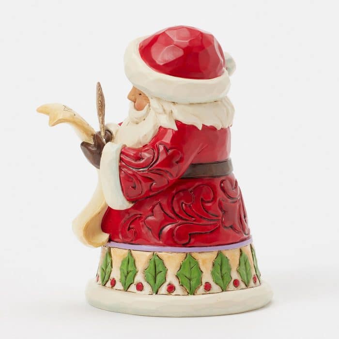 Santa with List Mini Figurine by Jim Shore Side